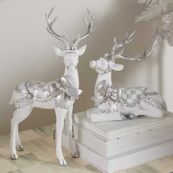 Room Accents|MacKenzie-Childs Crystal Palace Resting White Deer