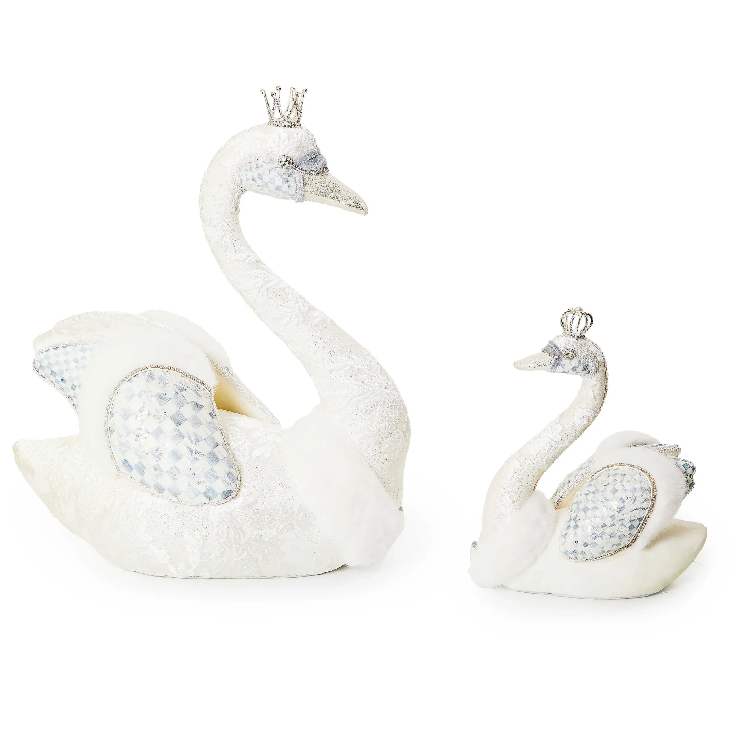 Room Accents|MacKenzie-Childs Crystal Palace Small Embellished Fabric Swan