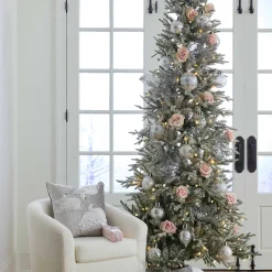 Holiday|MacKenzie-Childs Crystal Palace Snowflake Glass Ball Ornaments, Set of 6