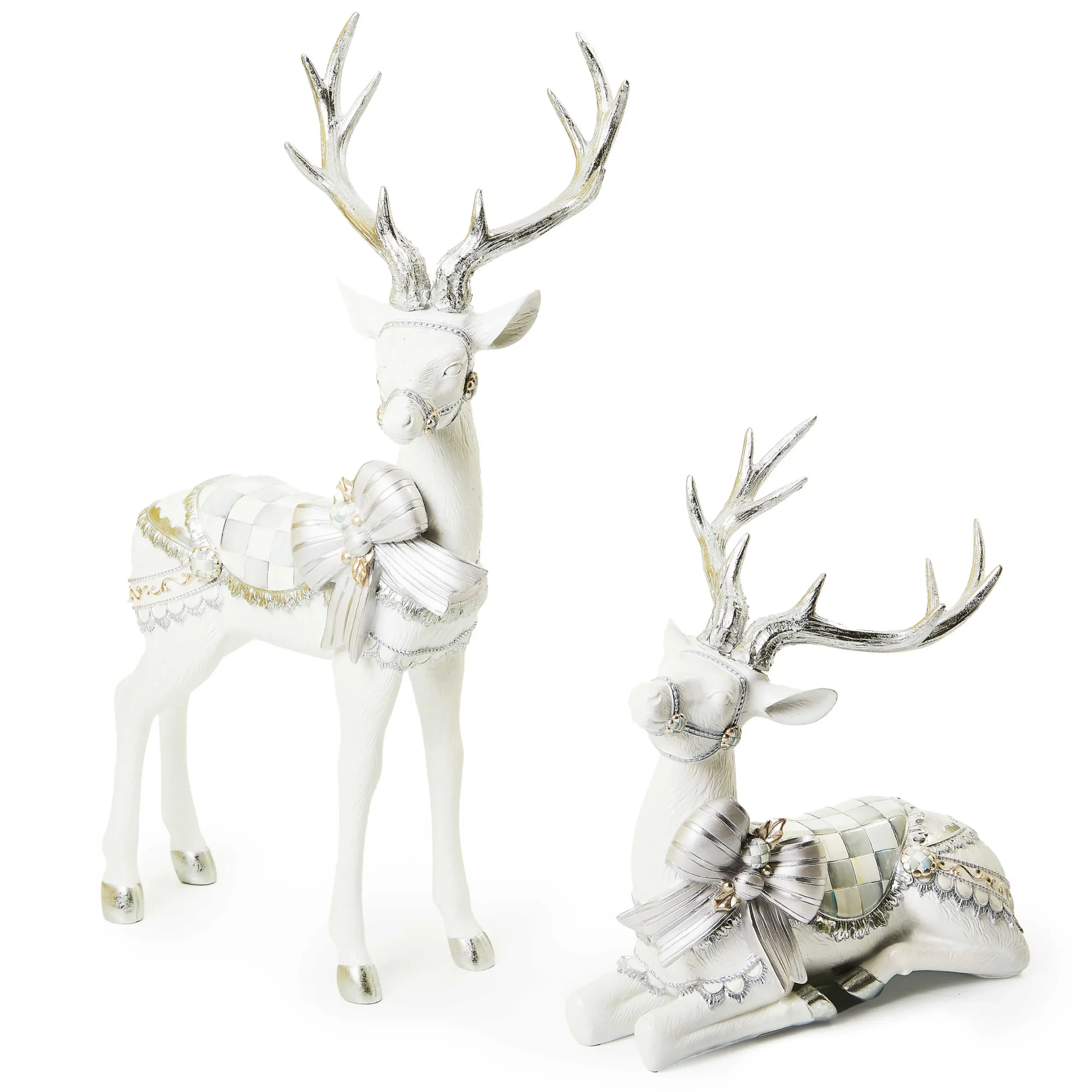 Room Accents|MacKenzie-Childs Crystal Palace Standing White Deer