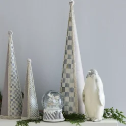 Holiday|Room Accents|MacKenzie-Childs Crystal Palace Suede Cone Trees, Set of 3