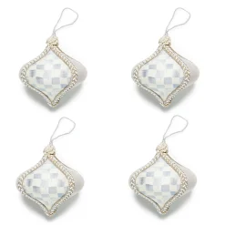 Holiday|MacKenzie-Childs Crystal Palace Suede Onion Ornaments, Set of 4