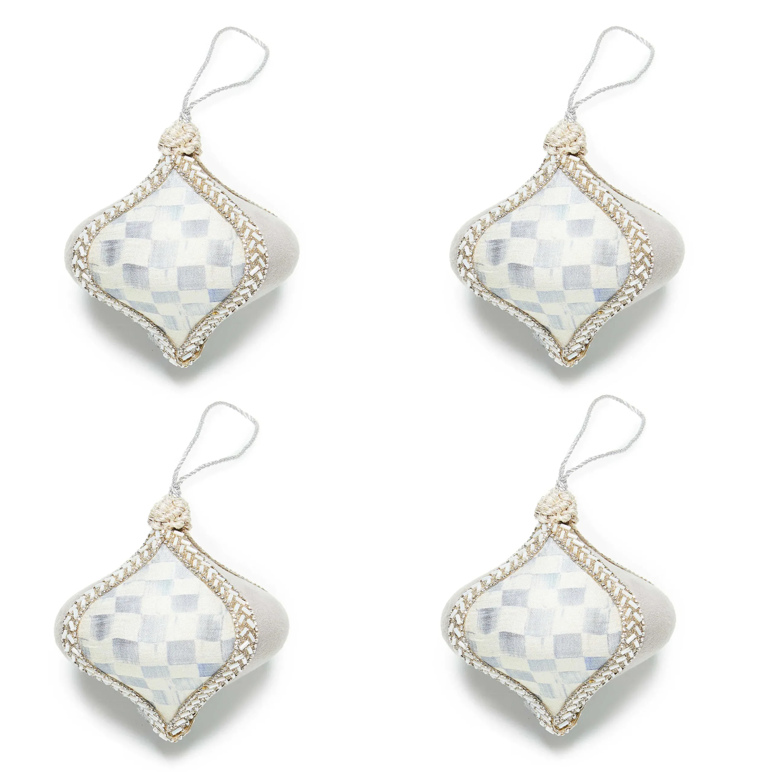 Holiday|MacKenzie-Childs Crystal Palace Suede Onion Ornaments, Set of 4
