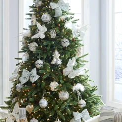 Holiday|MacKenzie-Childs Crystal Palace Swan Glass Ball Ornaments, Set of 4