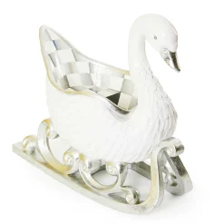 Room Accents|MacKenzie-Childs Crystal Palace Swan Sleigh Figurine