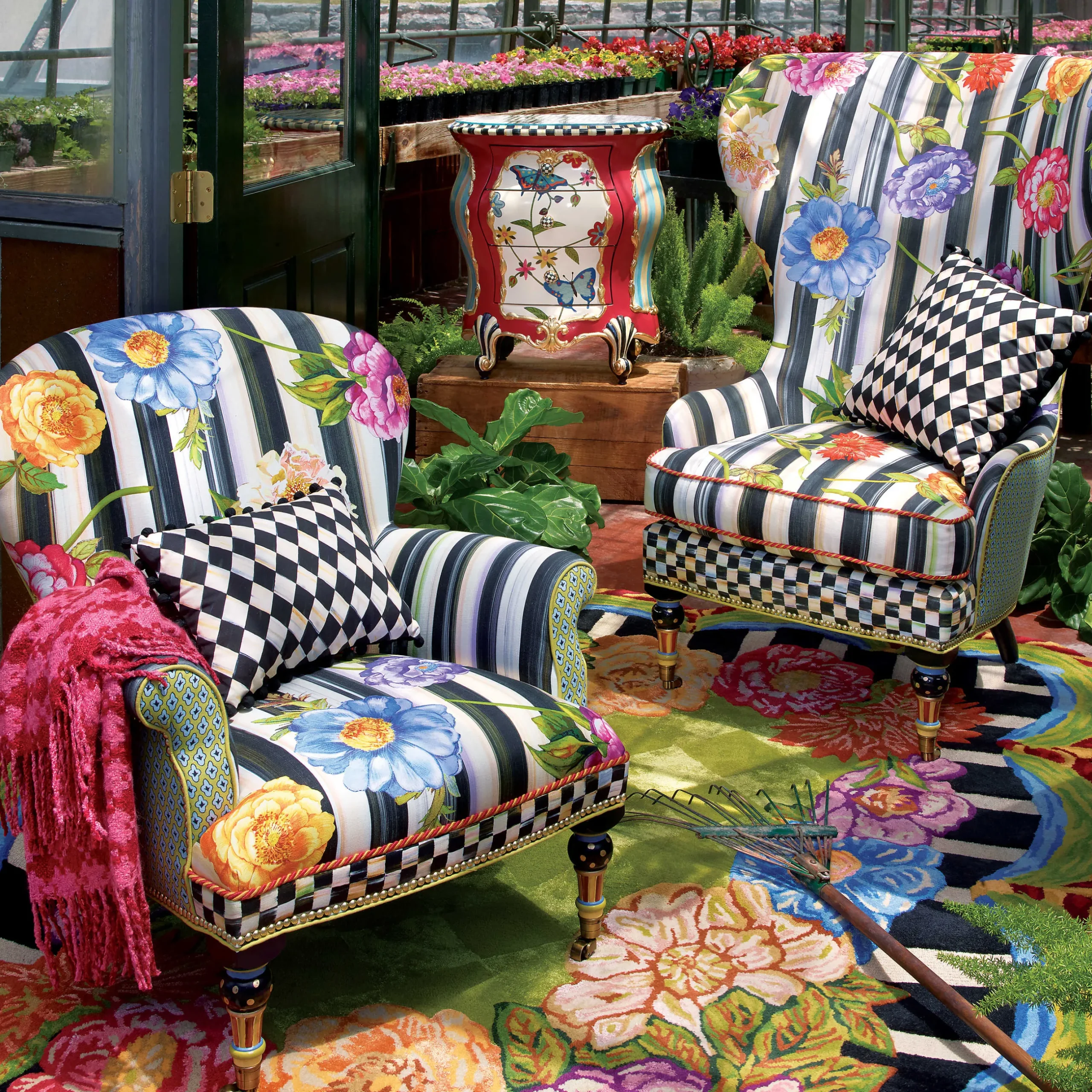 Rugs|MacKenzie-Childs Cutting Garden 6'5 x 8' Rug