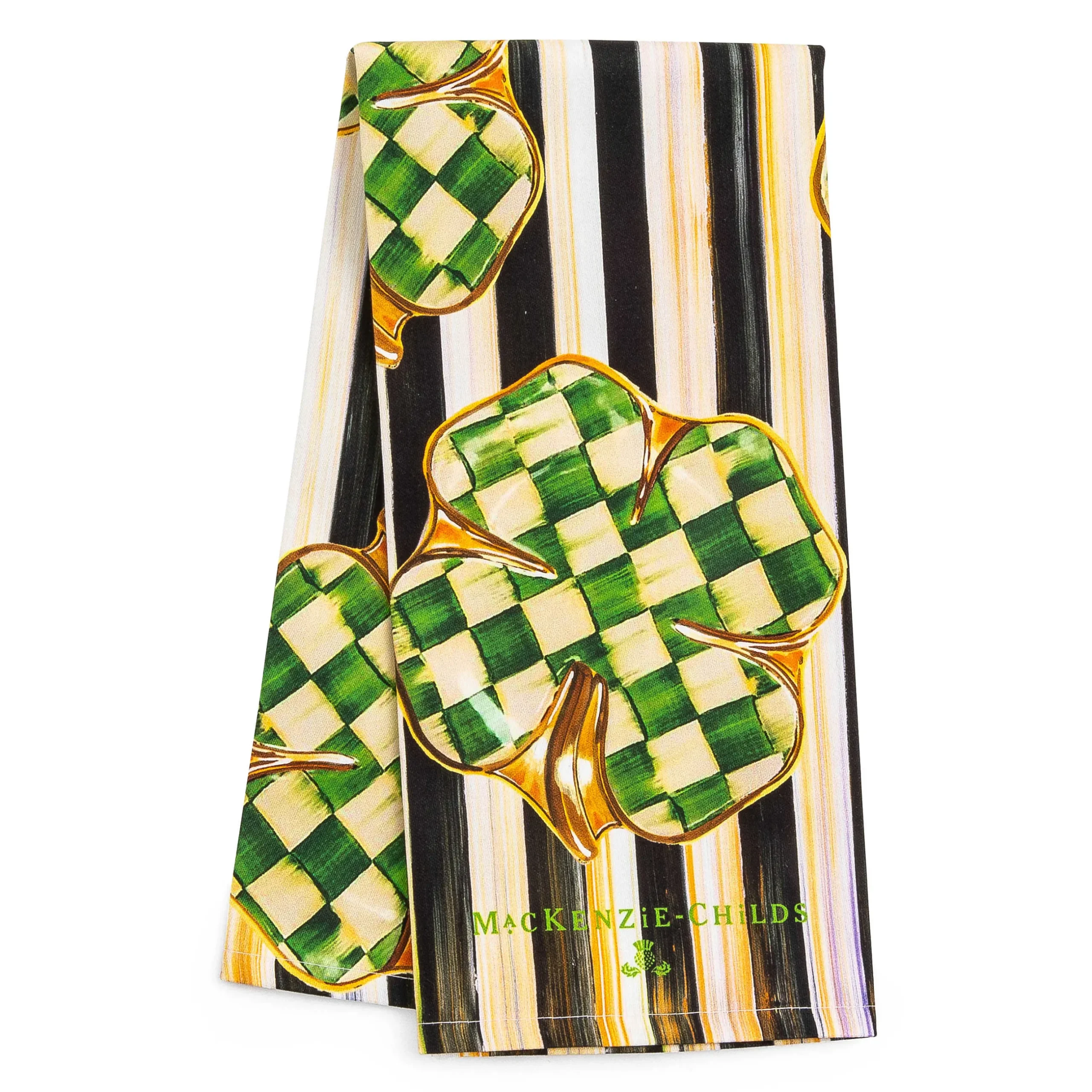 Spring|Kitchen & Table Linens|MacKenzie-Childs Dancing Clovers Dish Towel