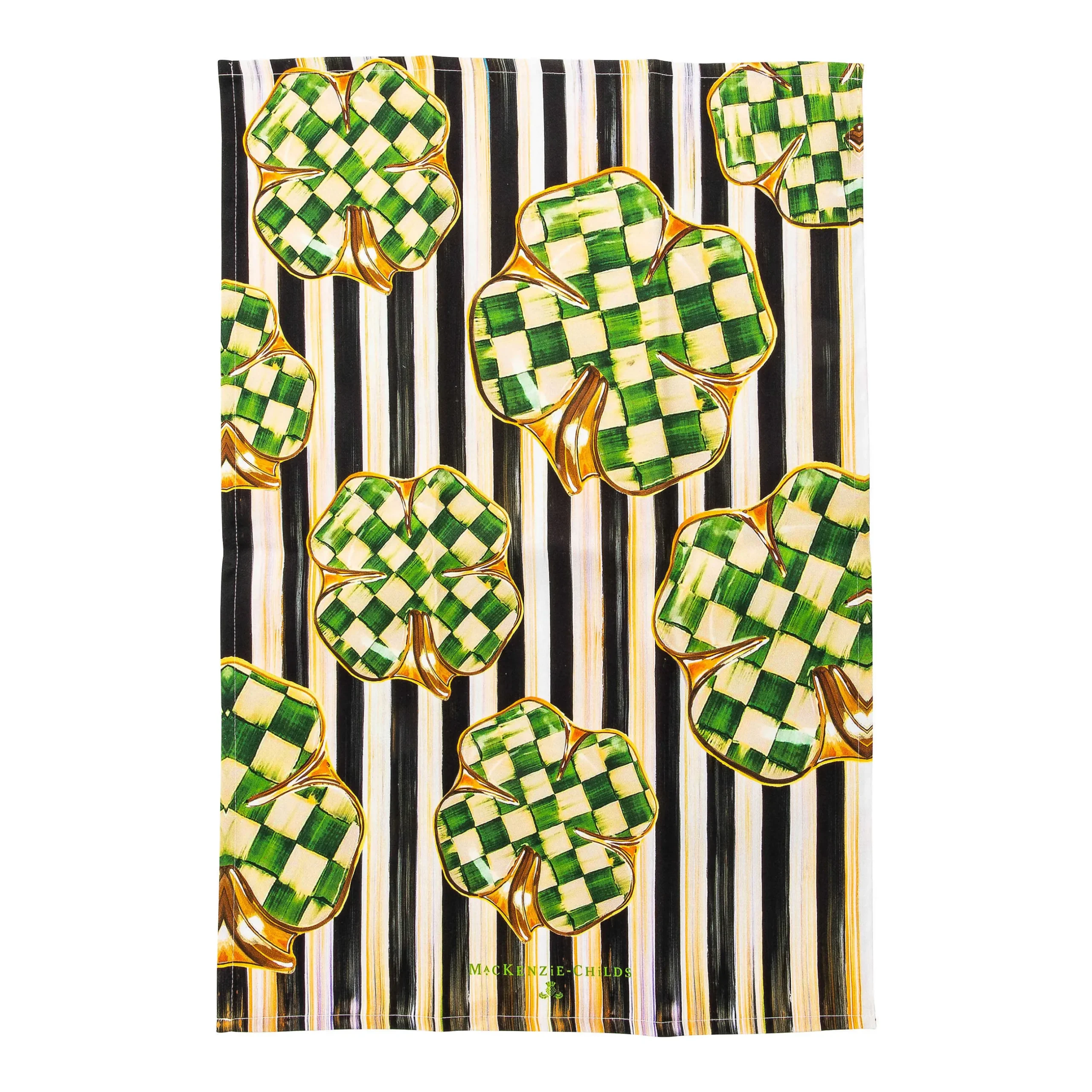 Spring|Kitchen & Table Linens|MacKenzie-Childs Dancing Clovers Dish Towel