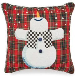 Pillows, Throws, & Cushions|MacKenzie-Childs Dancing Snowman Throw Pillow