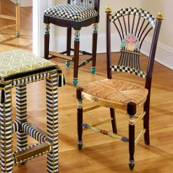 Dining Room & Kitchen|MacKenzie-Childs Dark Flower Basket Side Chair