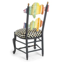 Dining Room & Kitchen|MacKenzie-Childs Dark Rainbow Fish Chair