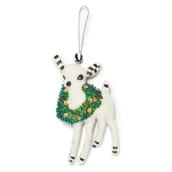 Holiday|MacKenzie-Childs Deary Deer Beaded Ornament