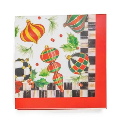 Holiday|Kitchen & Table Linens|MacKenzie-Childs Deck The Halls Cocktail Paper Napkins