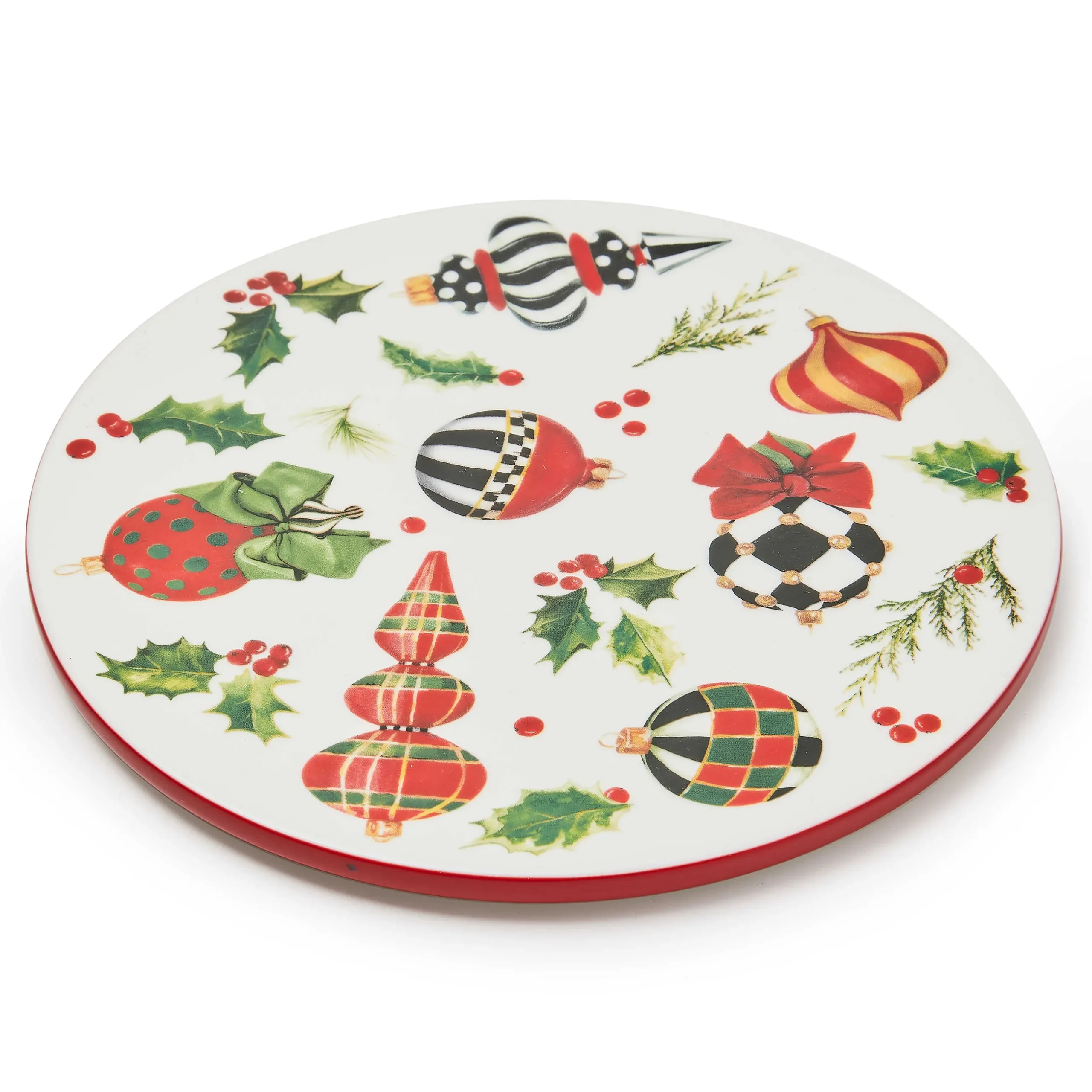 Holiday|Kitchen Utensils & Tools|MacKenzie-Childs Deck the Halls Round Trivet