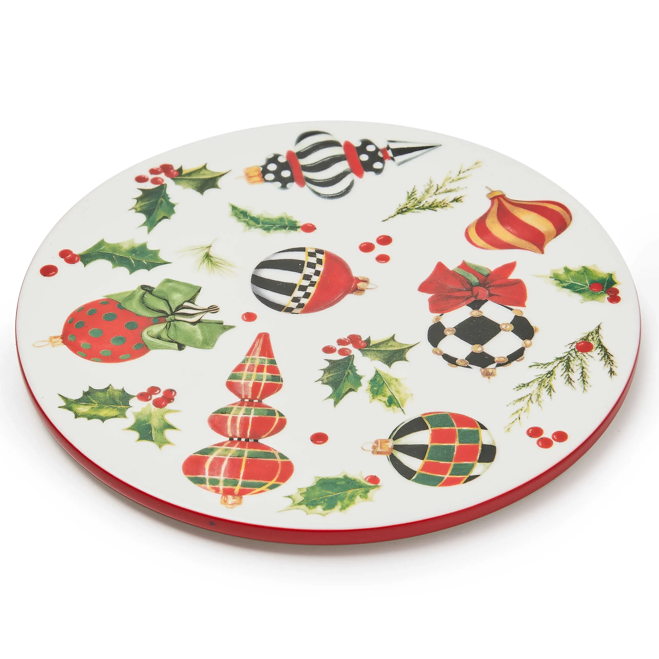 Holiday|Kitchen Utensils & Tools|MacKenzie-Childs Deck the Halls Round Trivet