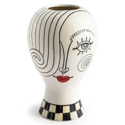 Room Accents|MacKenzie-Childs Doodles Lady Head Vase