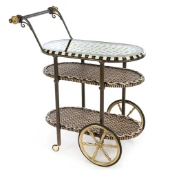 Living Room|Bar Entertaining|MacKenzie-Childs Dotography Bar Cart