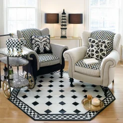 Living Room|Bar Entertaining|MacKenzie-Childs Dotography Bar Cart