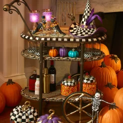 Living Room|Bar Entertaining|MacKenzie-Childs Dotography Bar Cart
