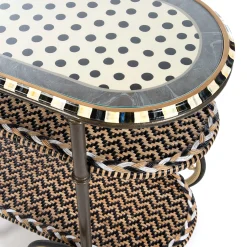 Living Room|Bar Entertaining|MacKenzie-Childs Dotography Bar Cart