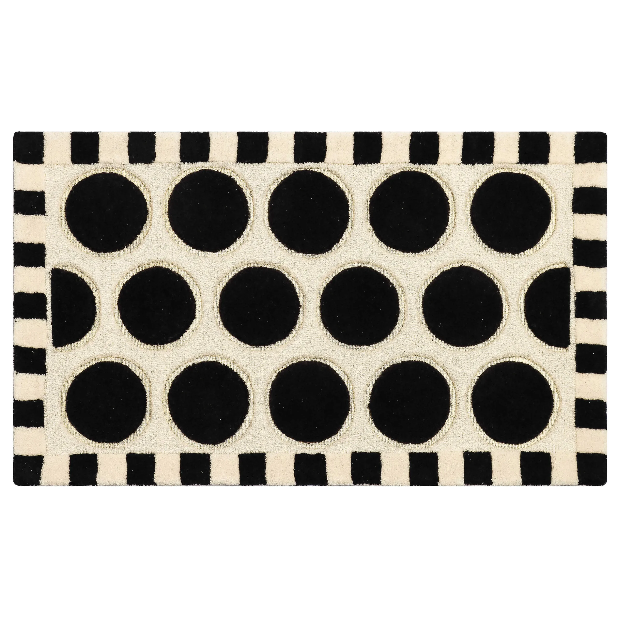 Rugs|MacKenzie-Childs Dots A Lots Rug - Black - 2'3 x 3'9