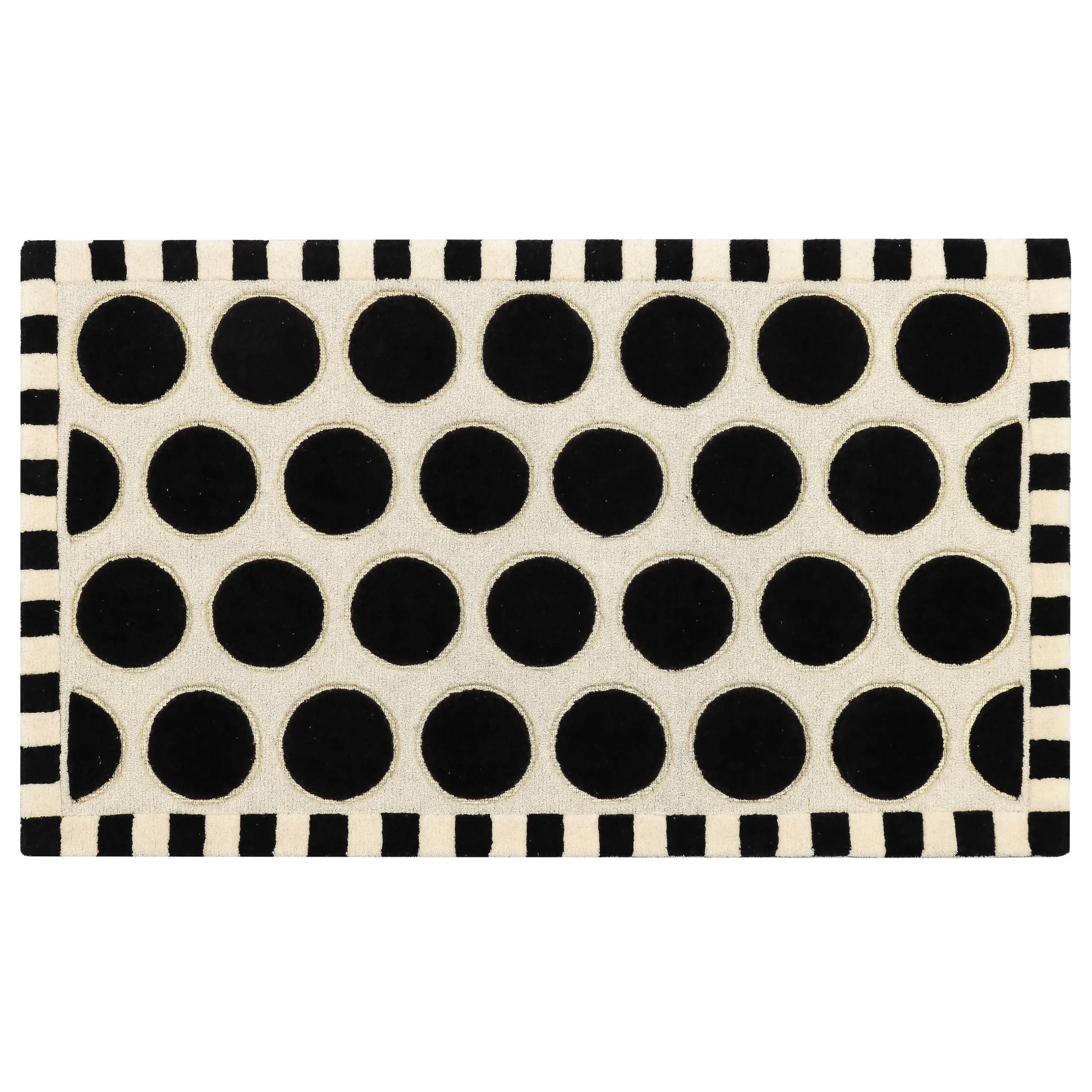 Rugs|MacKenzie-Childs Dots A Lots Rug - Black - 3' x 5'