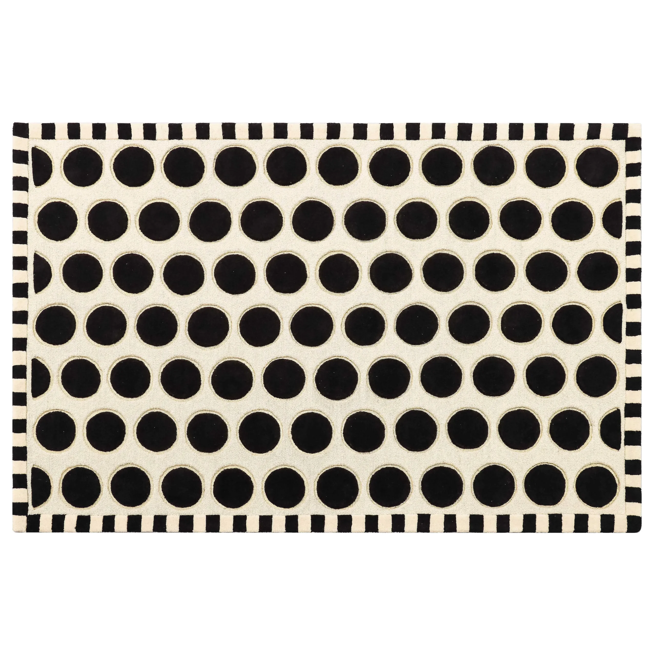 Rugs|MacKenzie-Childs Dots A Lots Rug - Black - 5' x 8'