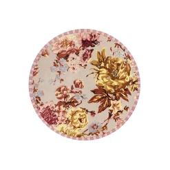 Rugs|MacKenzie-Childs Dusty Rose Floral 6' Round Rug