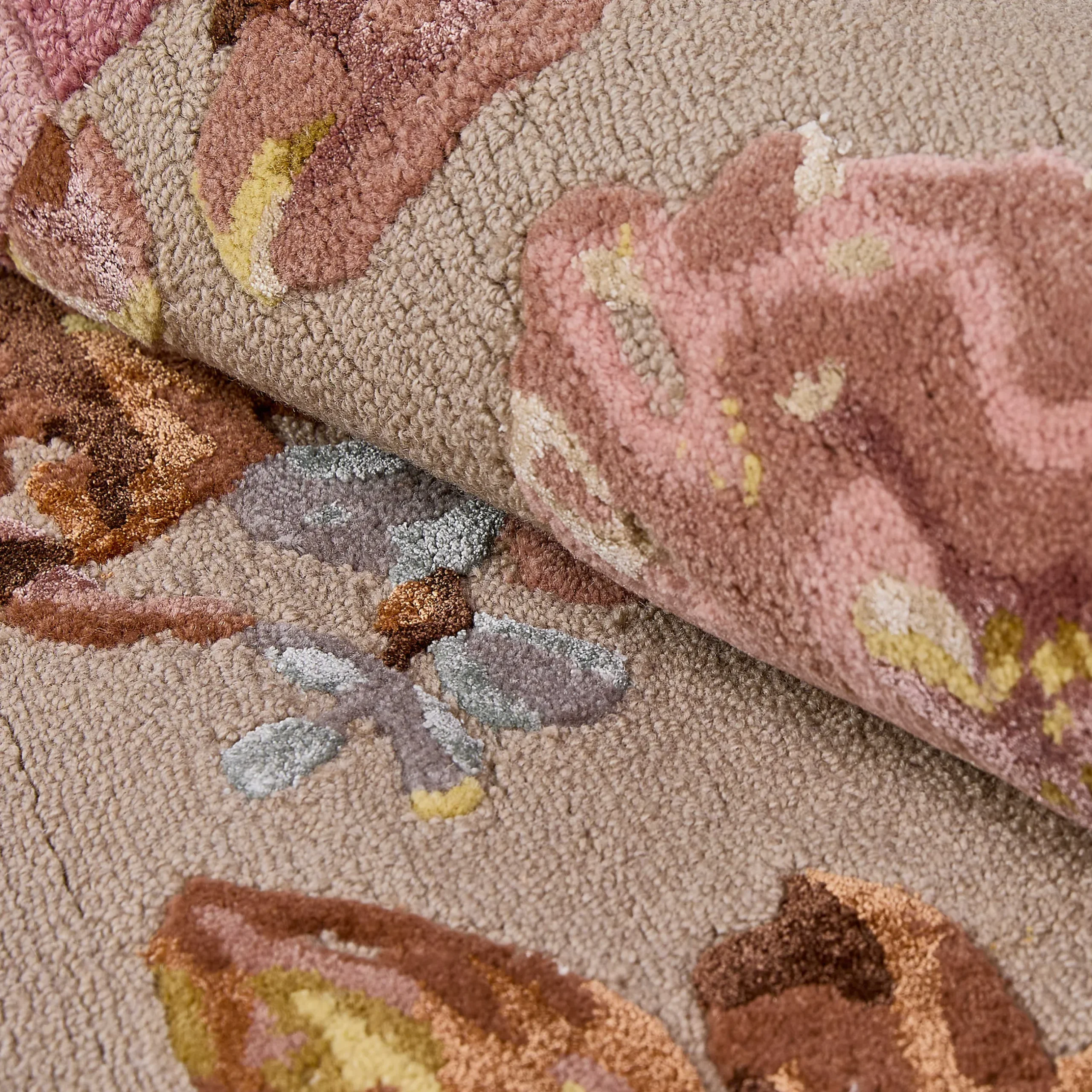 Rugs|MacKenzie-Childs Dusty Rose Floral 8' x 10' Rug