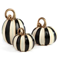 Pumpkins|The Halloween Shop|MacKenzie-Childs Elegant Stripe Small Pumpkin