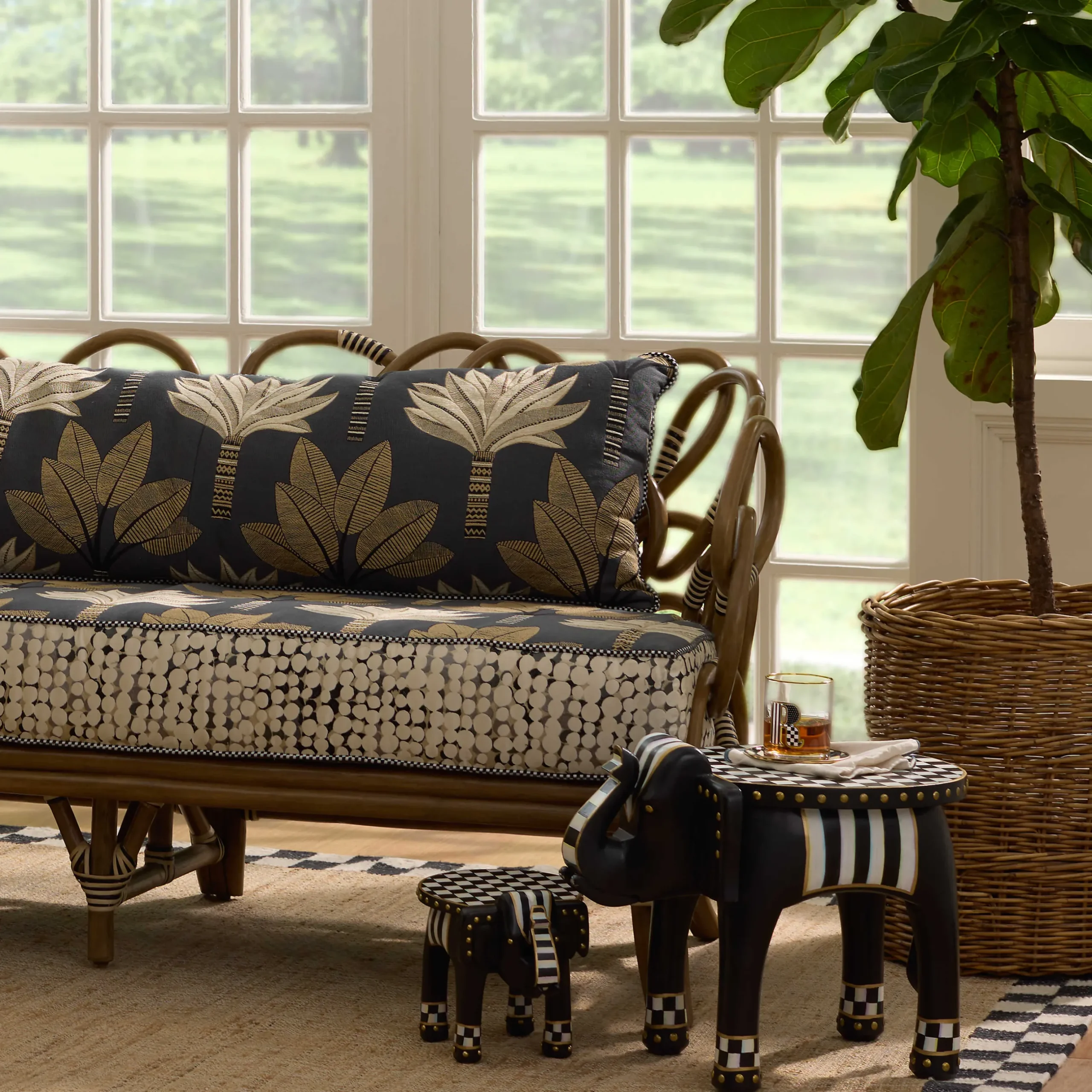 Living Room|MacKenzie-Childs Elephant Accent Table