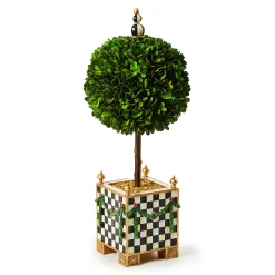 Greenery & Florals|Room Accents|MacKenzie-Childs Emerald Luxe Boxwood Topiary