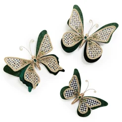 Finishing Touches|MacKenzie-Childs Emerald Luxe Butterfly Clips, Set of 3
