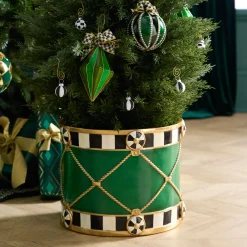 Holiday|Room Accents|MacKenzie-Childs Emerald Luxe Drum