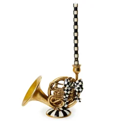 Holiday|Candles & Fragrances|MacKenzie-Childs Emerald Luxe French Horn Candle Holder