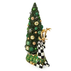 Room Accents|Table Accessories|MacKenzie-Childs Emerald Luxe Illuminated Deer Bottle Brush Tree