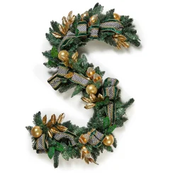 Greenery & Florals|Room Accents|MacKenzie-Childs Emerald Luxe Illuminated Garland