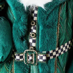Holiday|Room Accents|MacKenzie-Childs Emerald Luxe Large Santa with Gifts