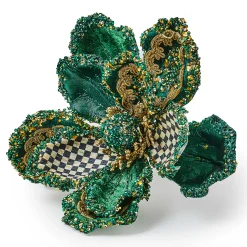 Finishing Touches|MacKenzie-Childs Emerald Luxe Magnolia Clip