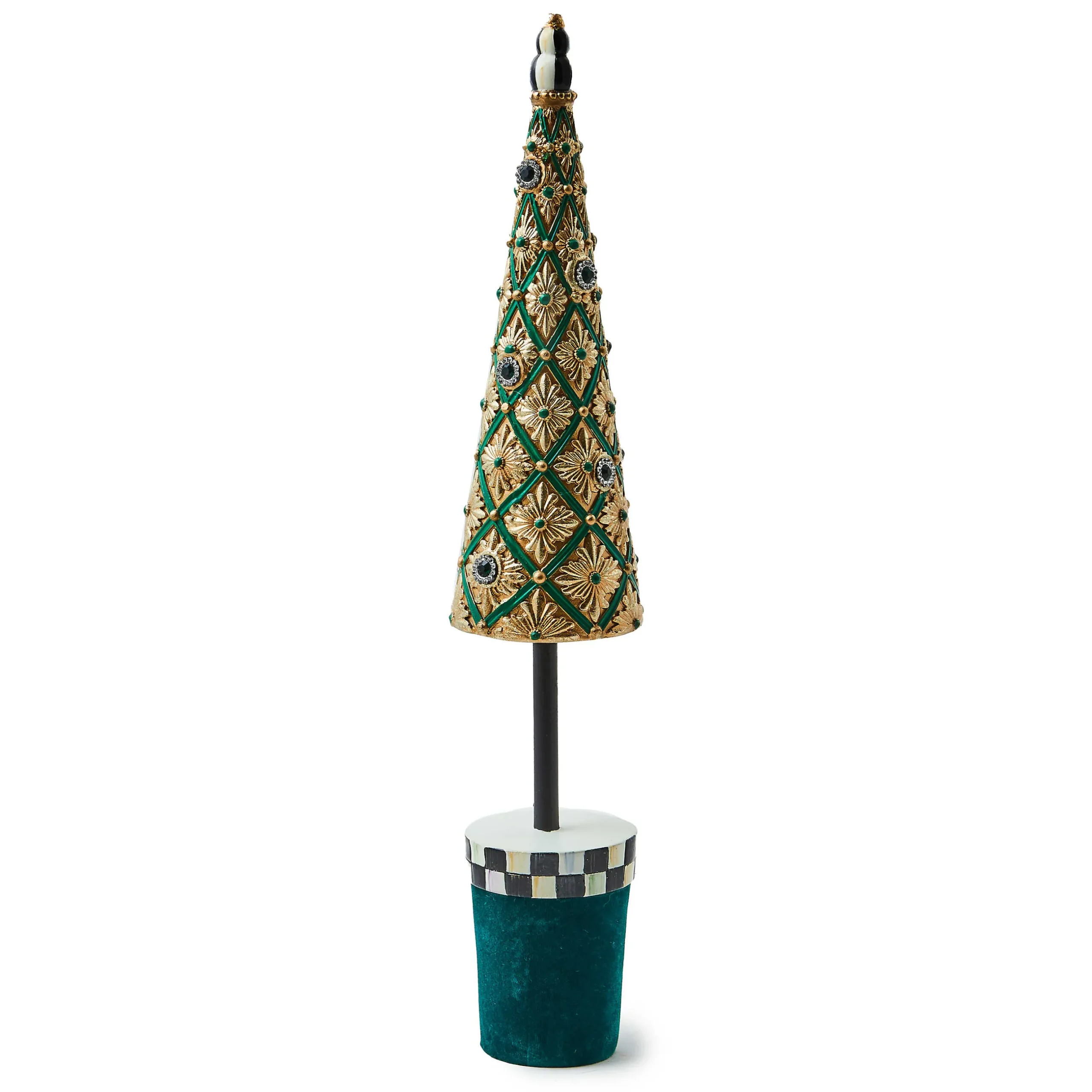 Holiday|Room Accents|MacKenzie-Childs Emerald Luxe Small Jeweled Tree