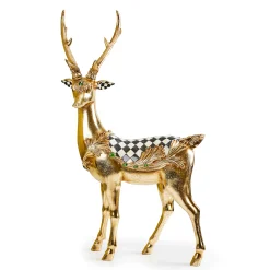 Room Accents|MacKenzie-Childs Emerald Luxe Standing Gold Deer