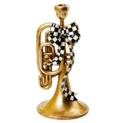 Holiday|Candles & Fragrances|MacKenzie-Childs Emerald Luxe Trumpet Candle Holder