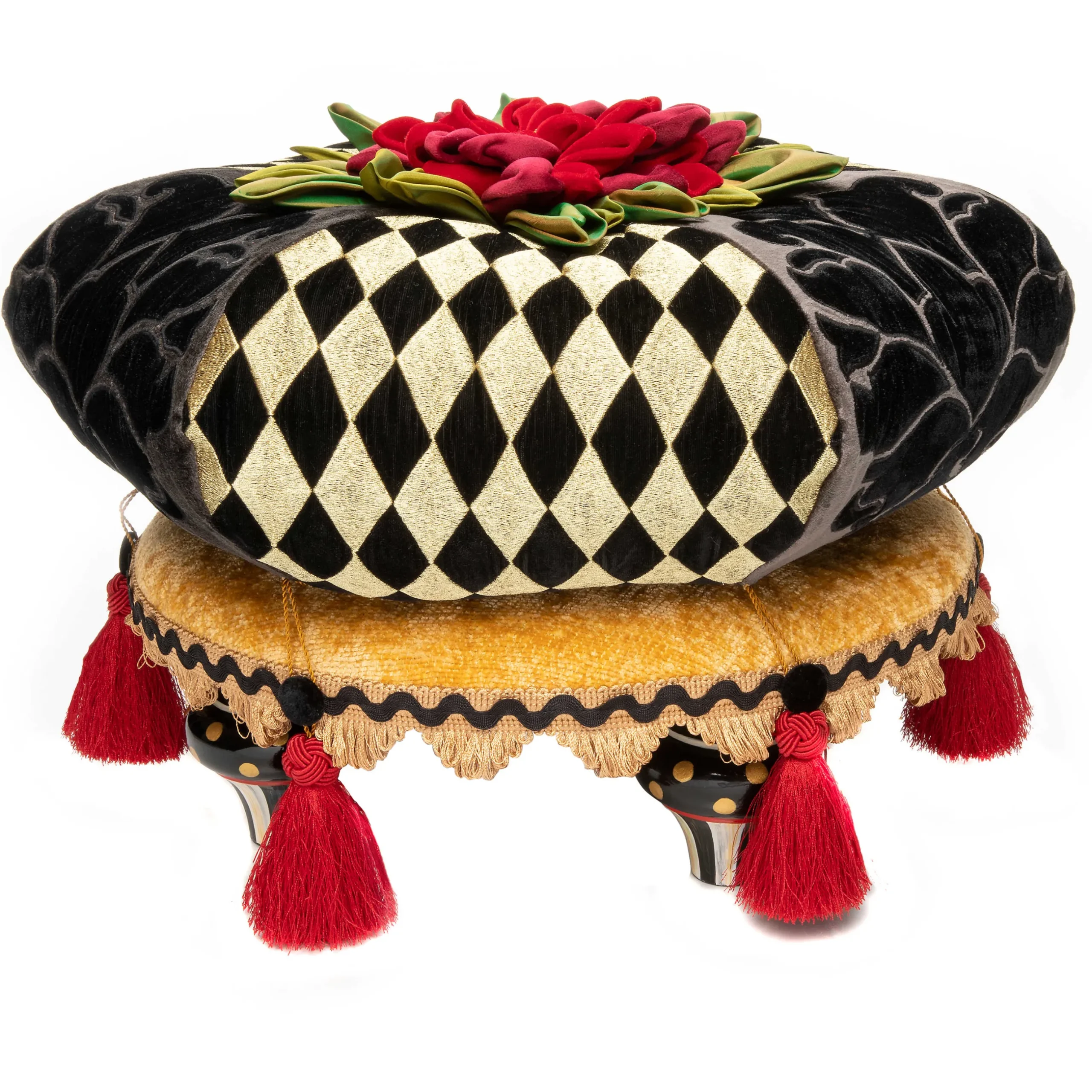 Living Room|MacKenzie-Childs Evenfall Footstool