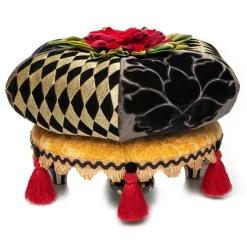 Living Room|MacKenzie-Childs Evenfall Footstool