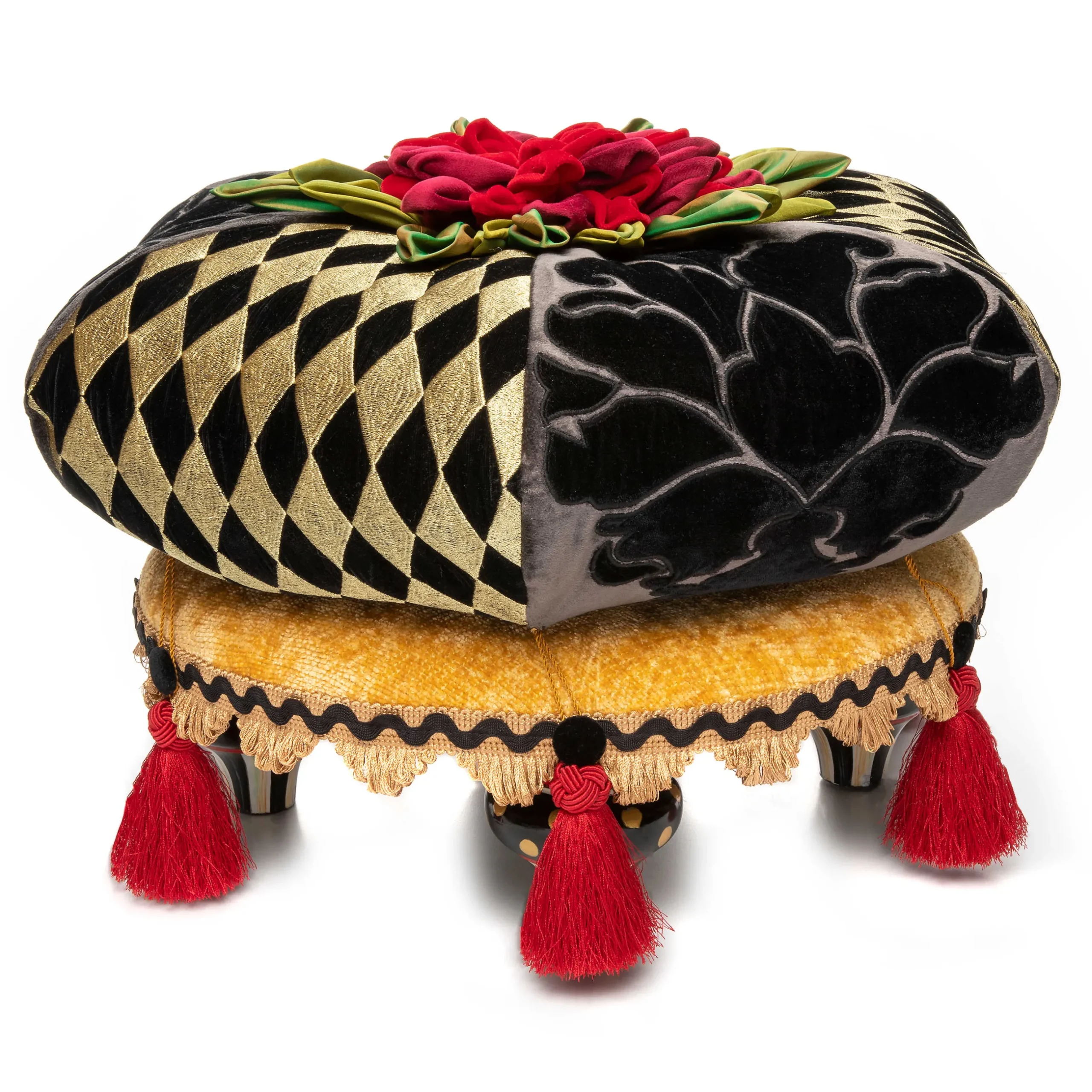 Living Room|MacKenzie-Childs Evenfall Footstool
