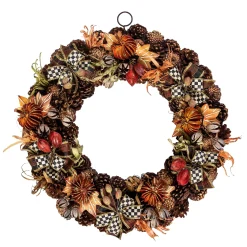 The Fall Shop|Greenery & Florals|MacKenzie-Childs Fall On The Farm Pinecone Wreath