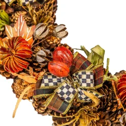 The Fall Shop|Greenery & Florals|MacKenzie-Childs Fall On The Farm Pinecone Wreath