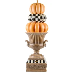 Pumpkins|The Halloween Shop|MacKenzie-Childs Fall On The Farm Stacked Pumpkin Trophy Urn