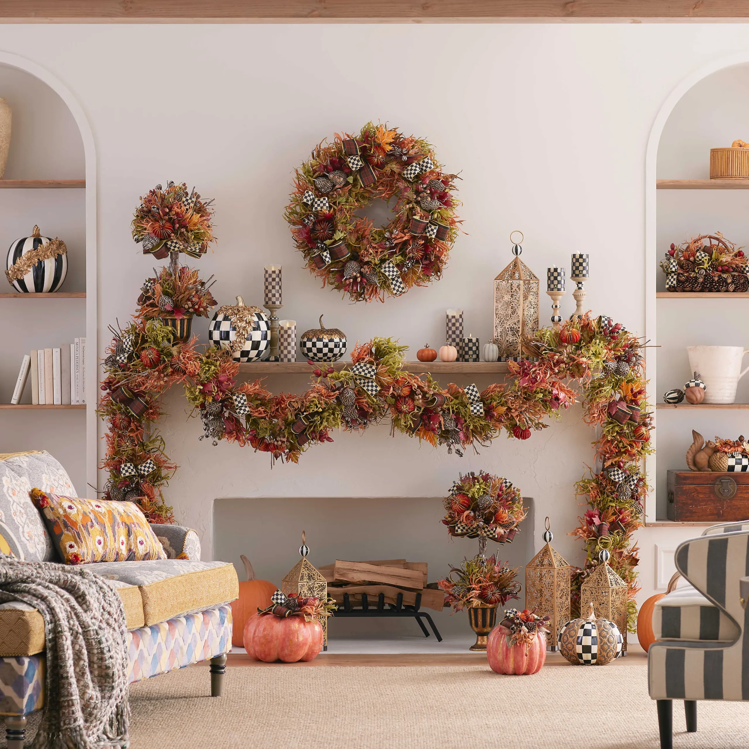 The Fall Shop|Greenery & Florals|MacKenzie-Childs Fall On The Farm Wreath