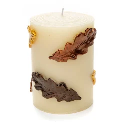 The Fall Shop|Candles & Fragrances|MacKenzie-Childs Falling Leaves 4 Pillar Candle